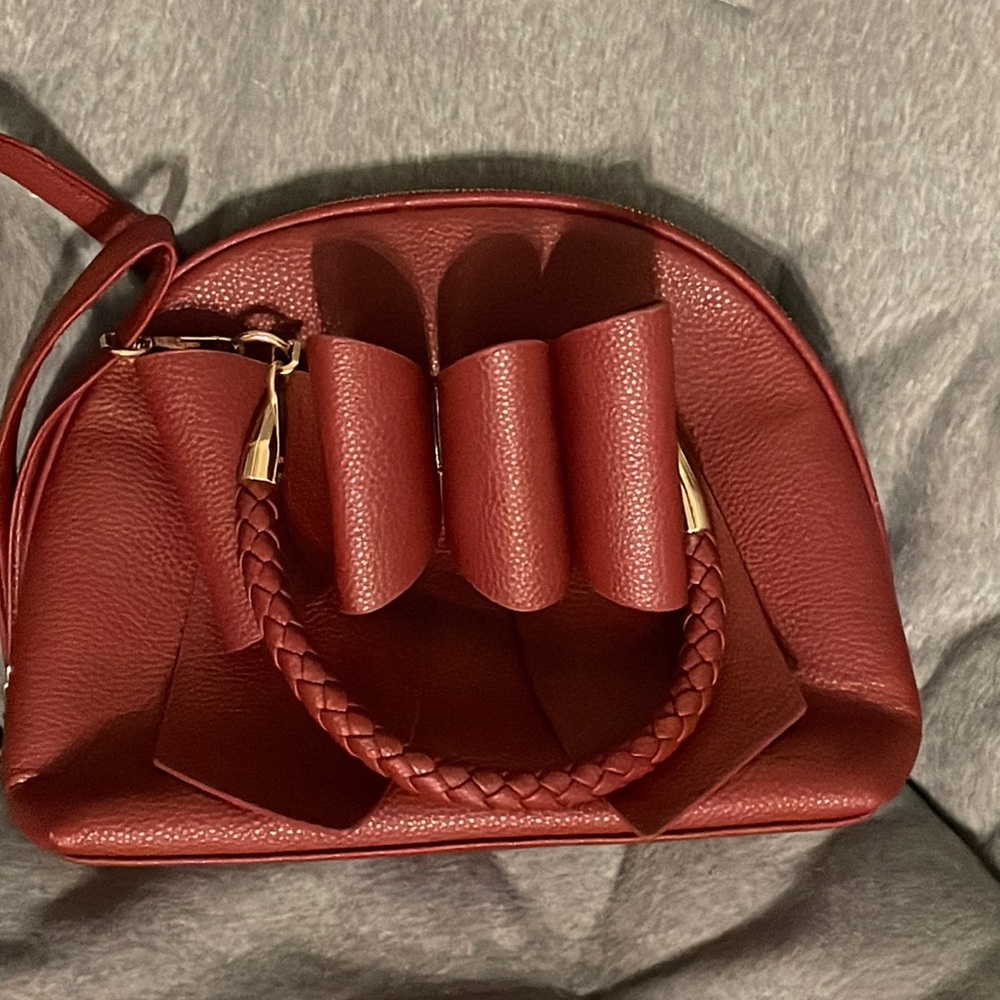 Crossi purse with bow red